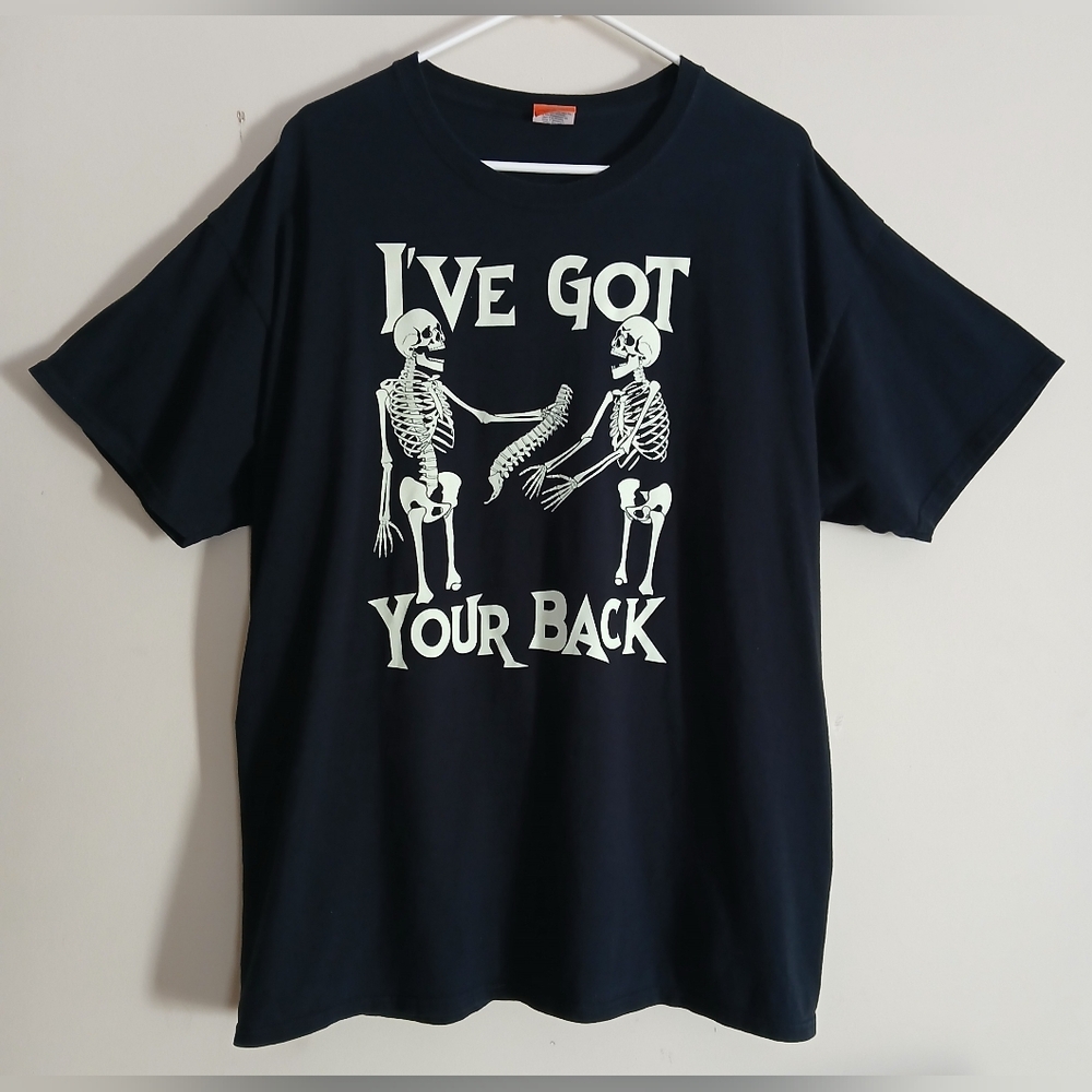 Halloween Skeleton Glow In The Dark Graphic Tee